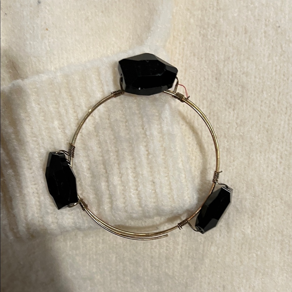 Elegant Black and Gold Women's Bracelet